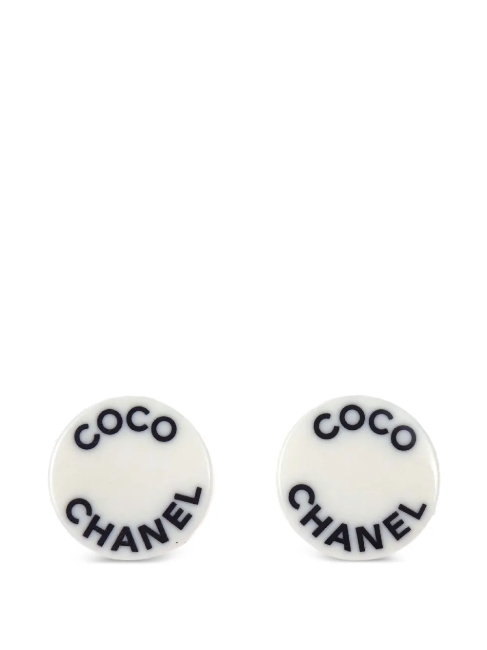 CHANEL Pre-Owned Orecchini a clip Coco Chanel 2007 - Bianco