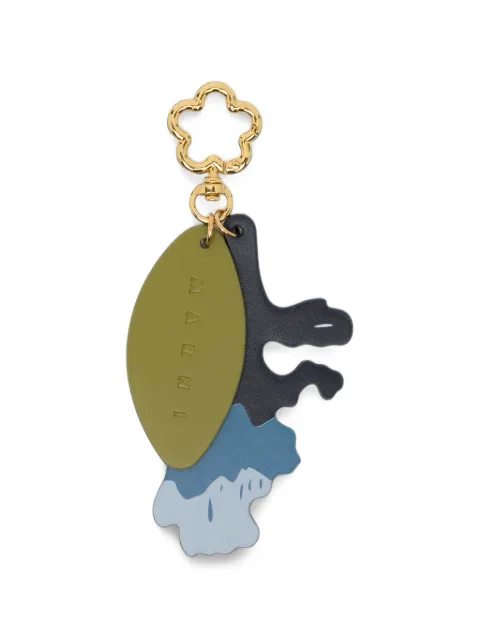 Marni Kids logo-debossed leather keyring