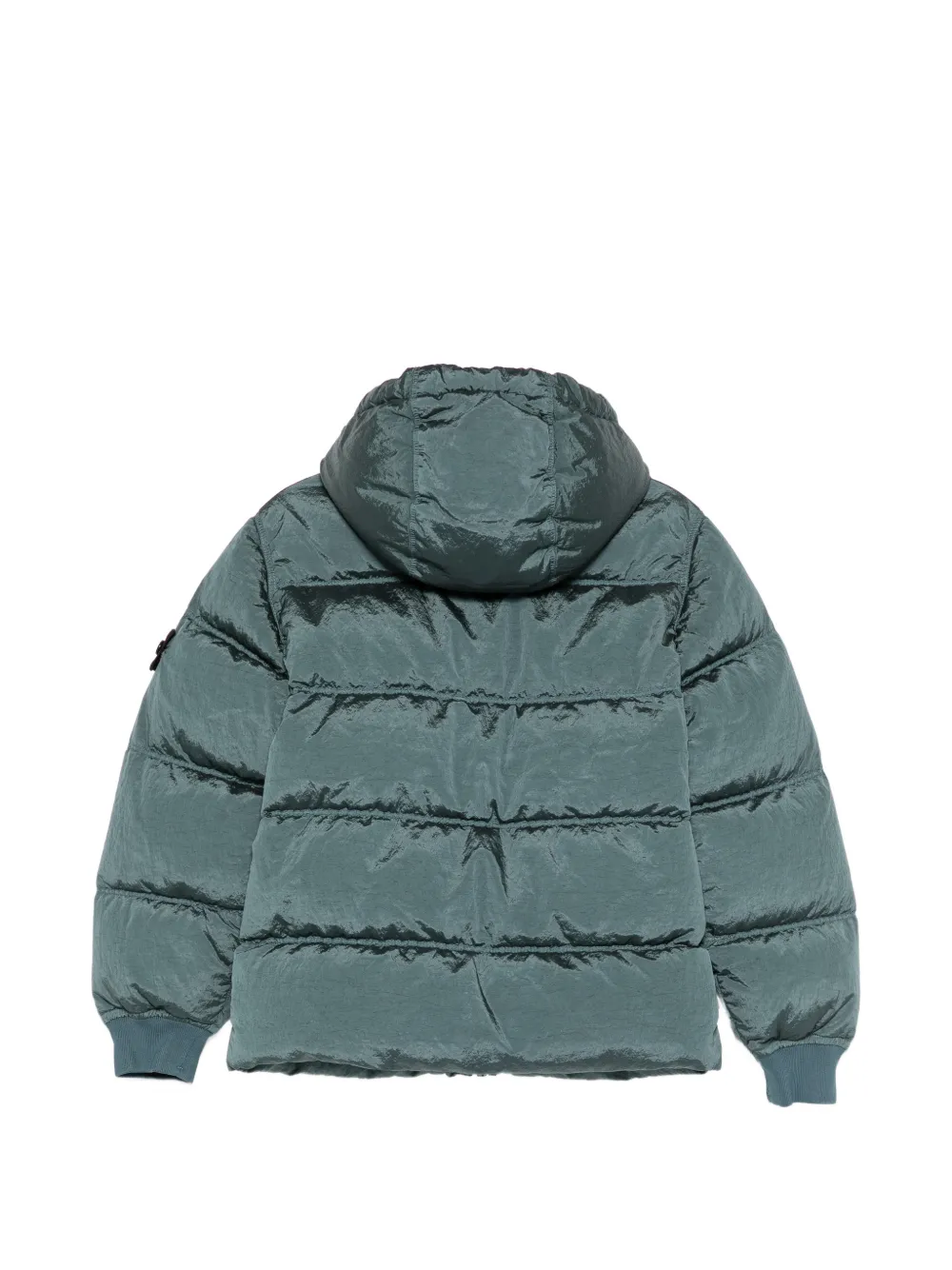 Stone Island Junior quilted hood jacket Blauw