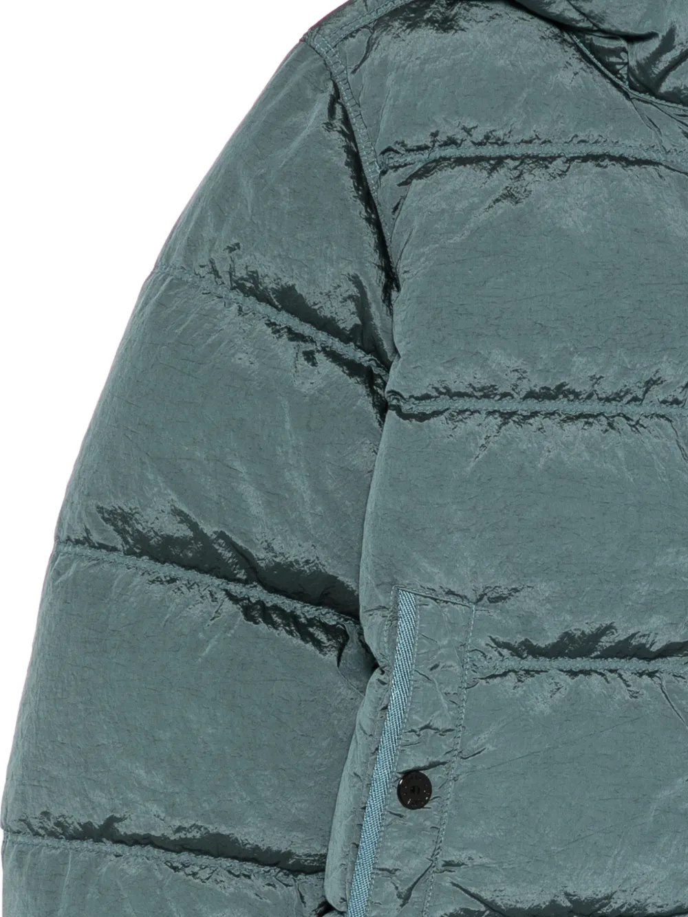 Stone Island Junior quilted hood jacket Blauw