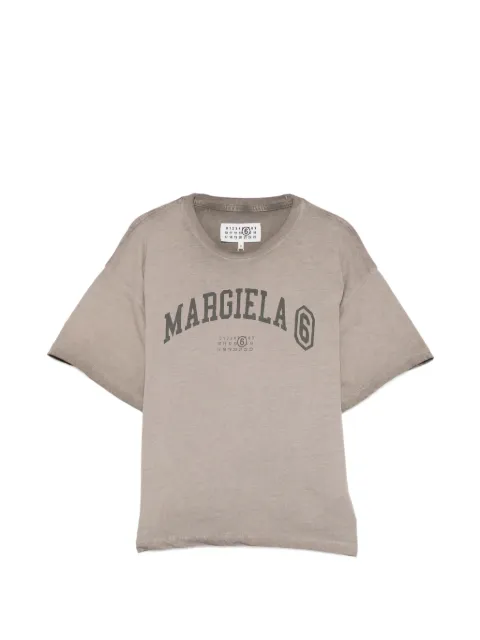 MM6 Maison Margiela Kids logo-print drop-shoulder T-shirt