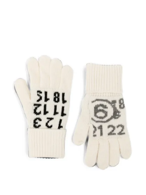 MM6 Maison Margiela Kids ribbed-knit gloves
