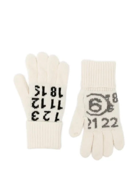 MM6 Maison Margiela Kids ribbed-knit gloves