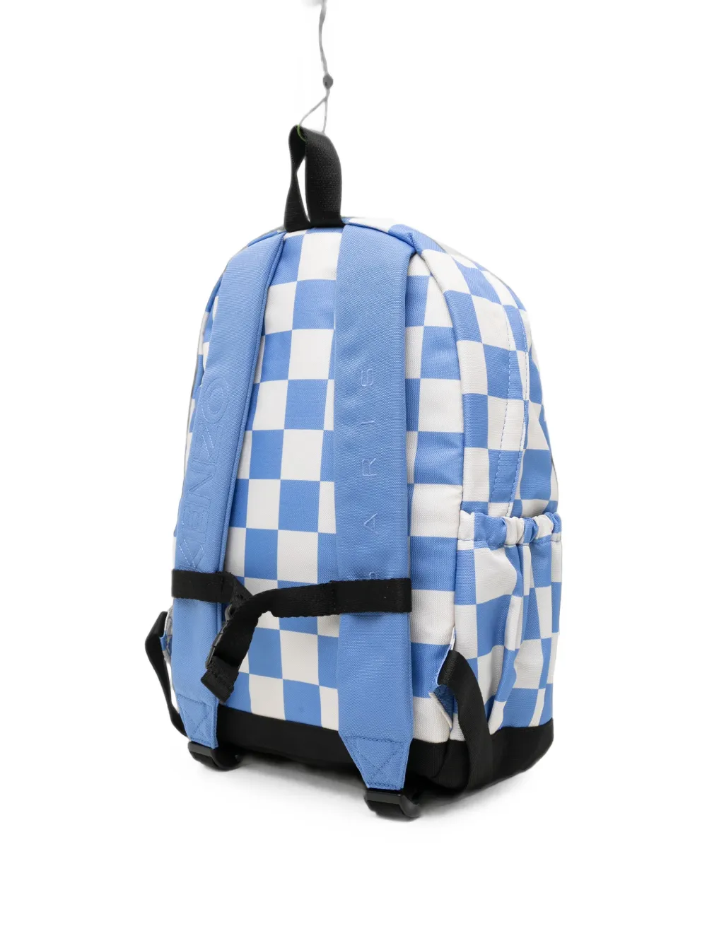 Kenzo Kids Geruite rugzak met konijnenpatroon Blauw