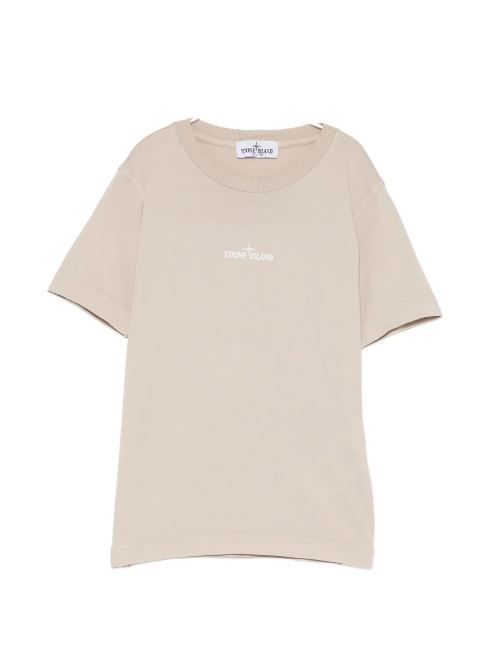 Stone Island Junior logo-print cotton T-shirt - Toni neutri