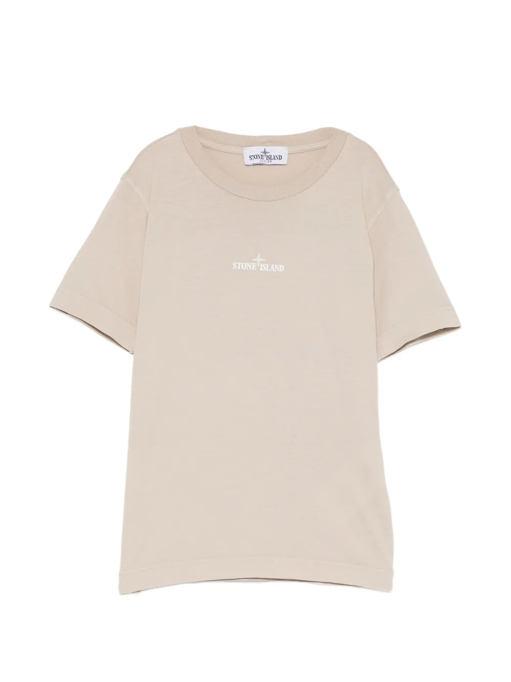 Stone Island Junior logo-print cotton T-shirt - Toni neutri