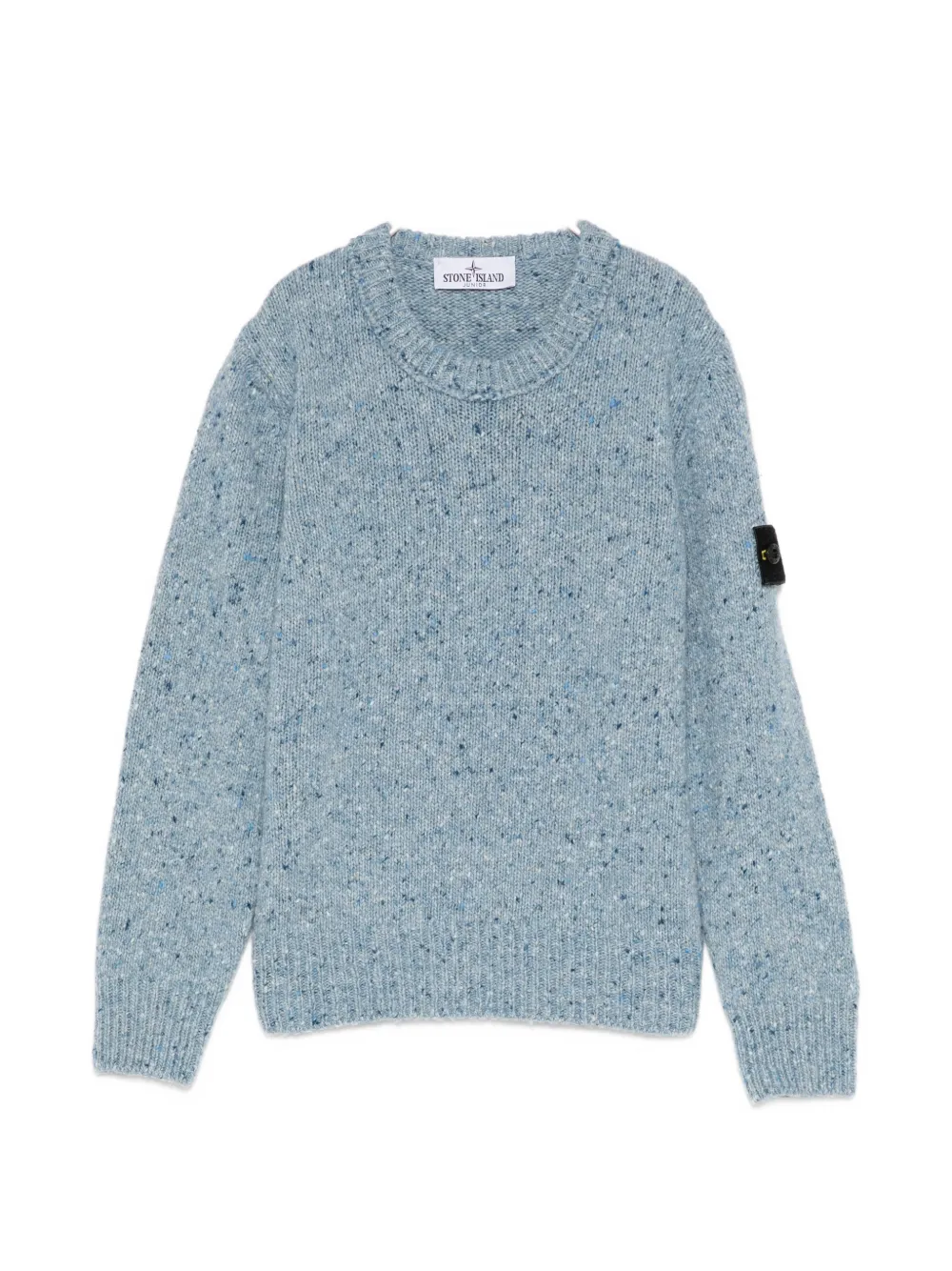 Stone Island Junior flecked-knit crew-neck sweater - Blu