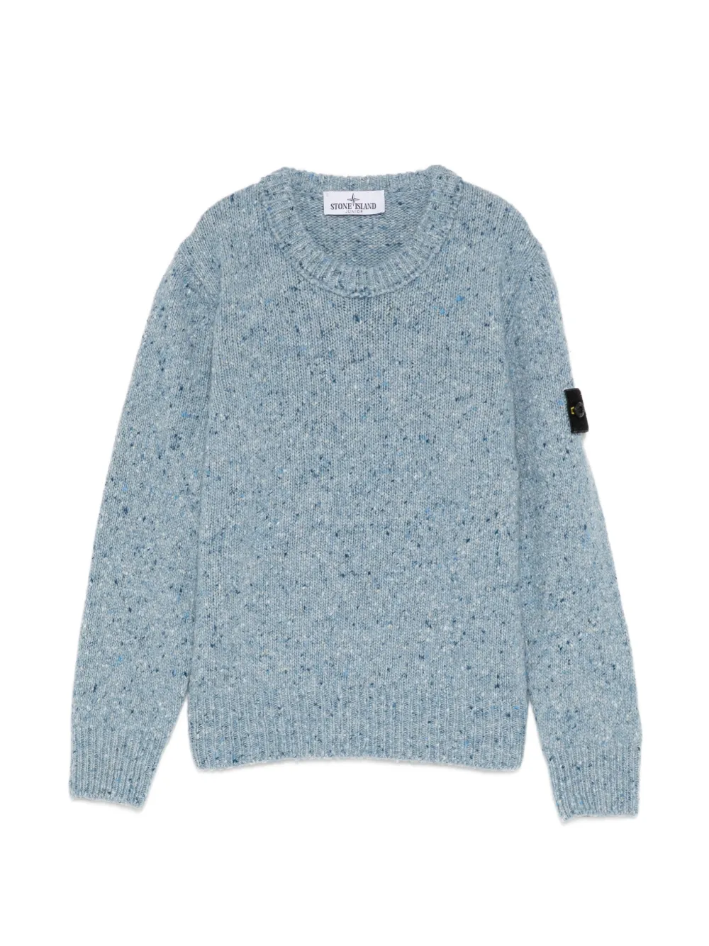 Stone Island Junior flecked-knit crew-neck sweater - Blu