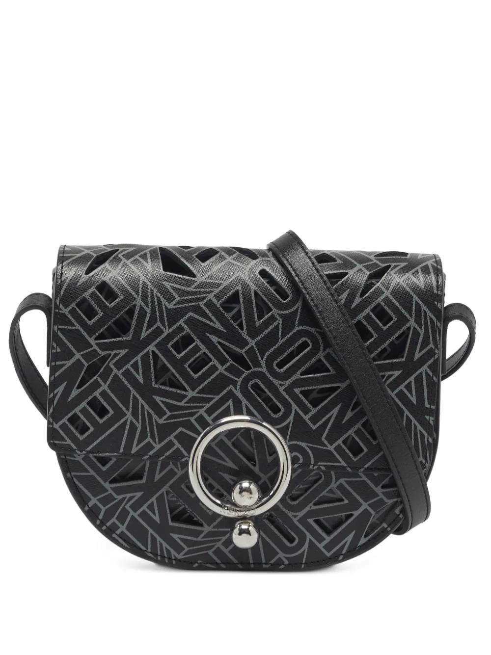 Kenzo Pre-Owned Flying laser-cut cross body bag - Black