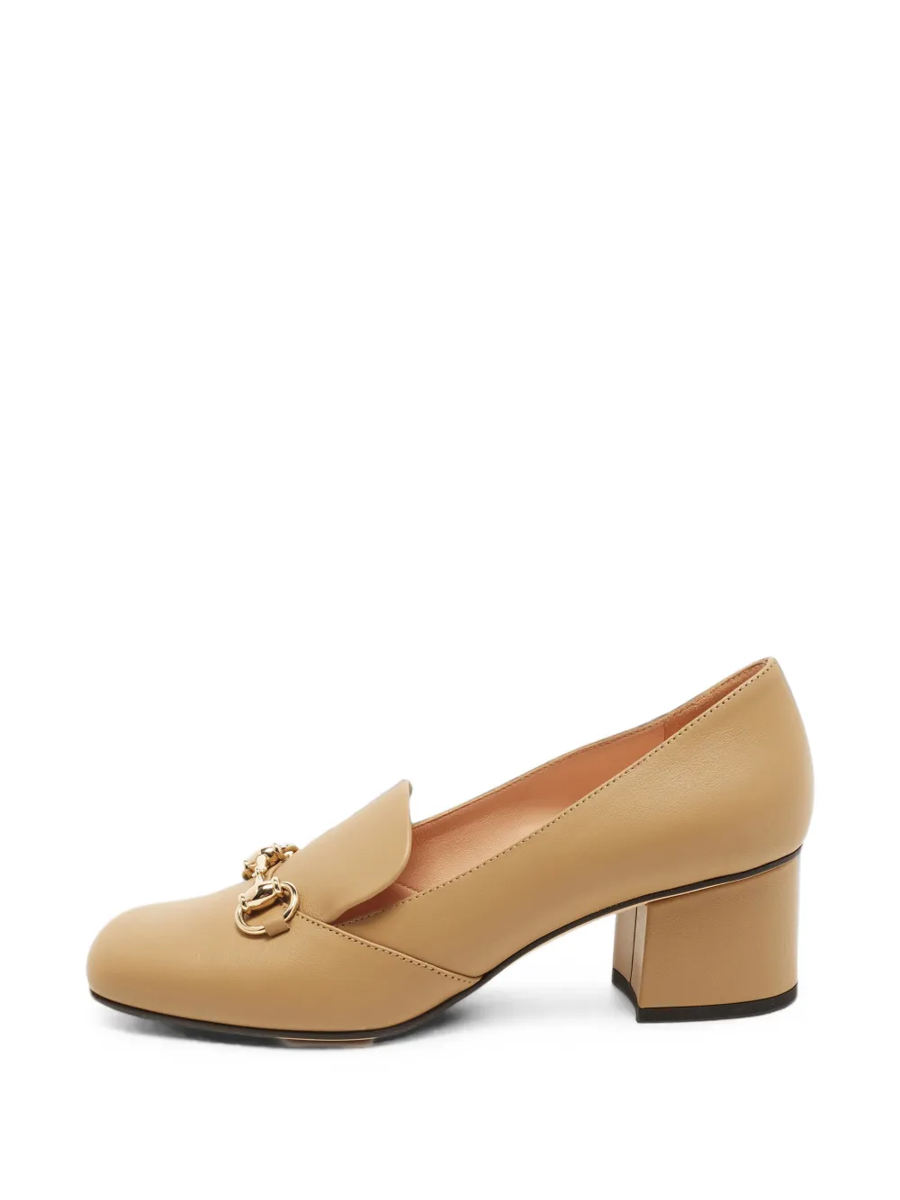 Gucci Pre-Owned Horsebit block heel pumps - Nude