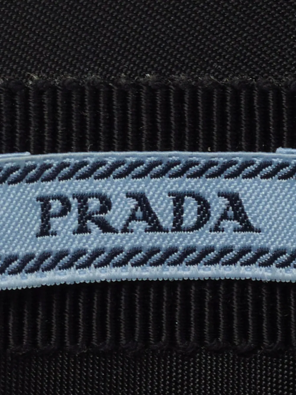 Pre-owned Prada Triangle-logo Headband In Black