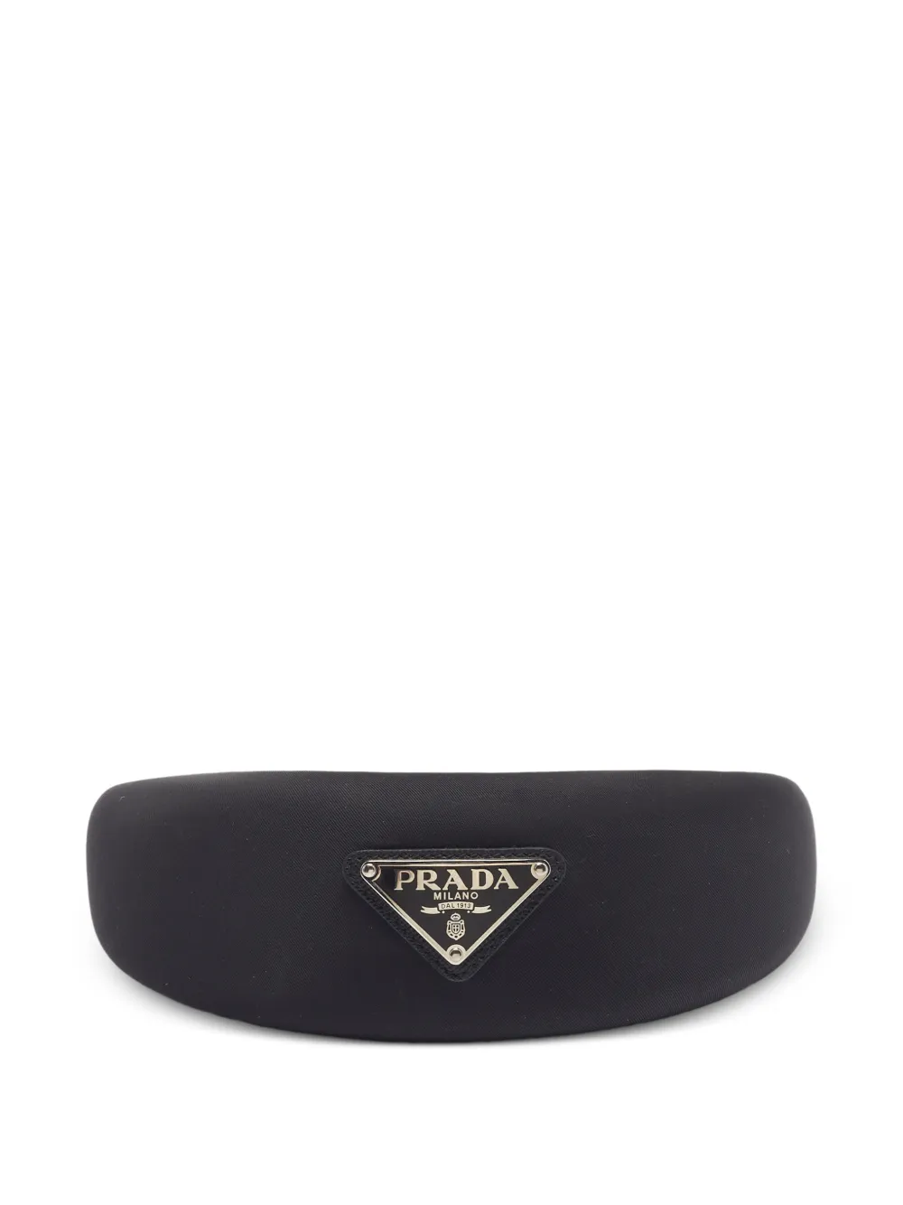 Prada Pre-Owned Cerchietto con logo a triangolo - Nero