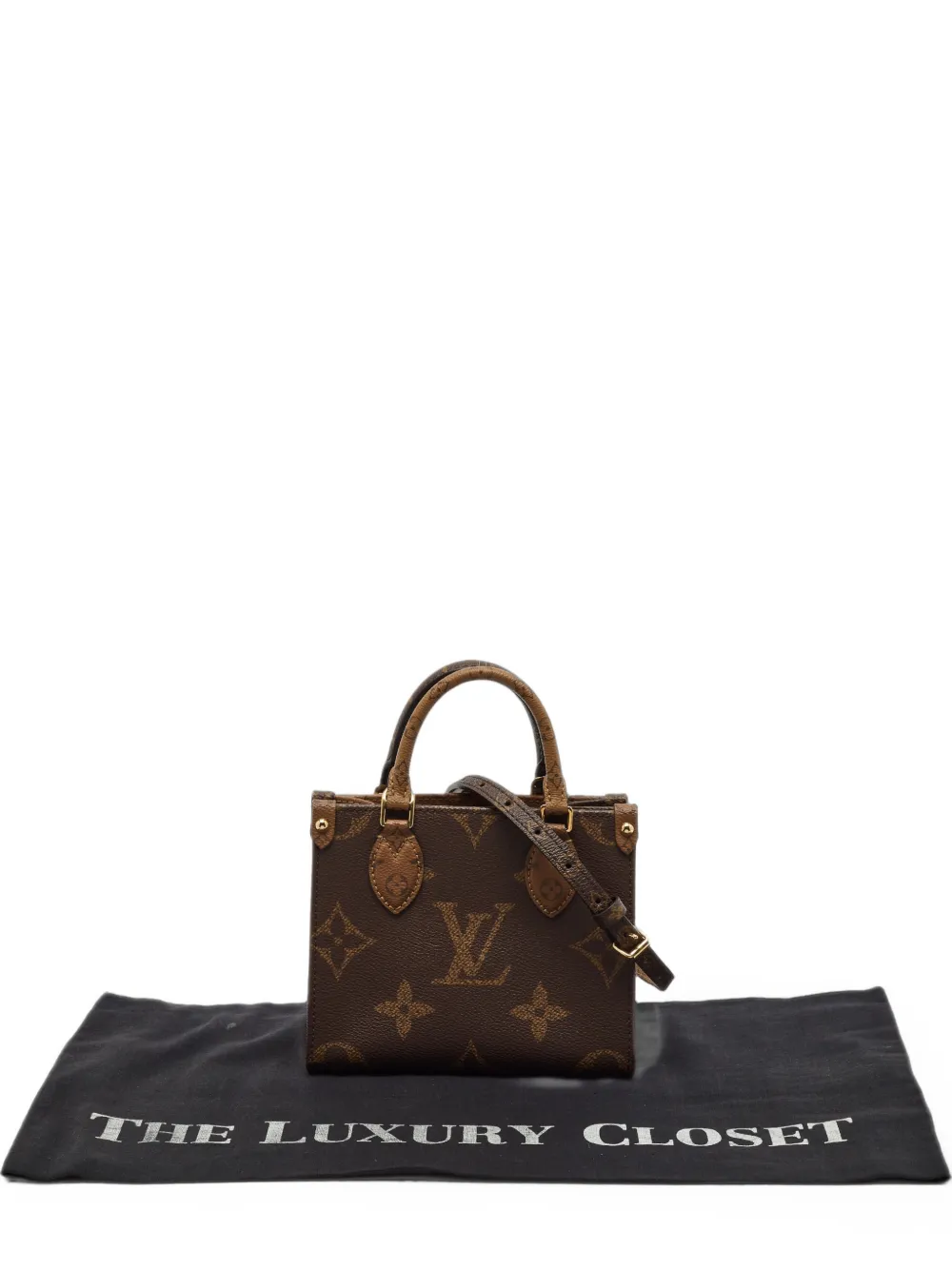 Louis Vuitton Pre-Owned Borsa tote BB Onthego Monogram Giant Reverse - Marrone