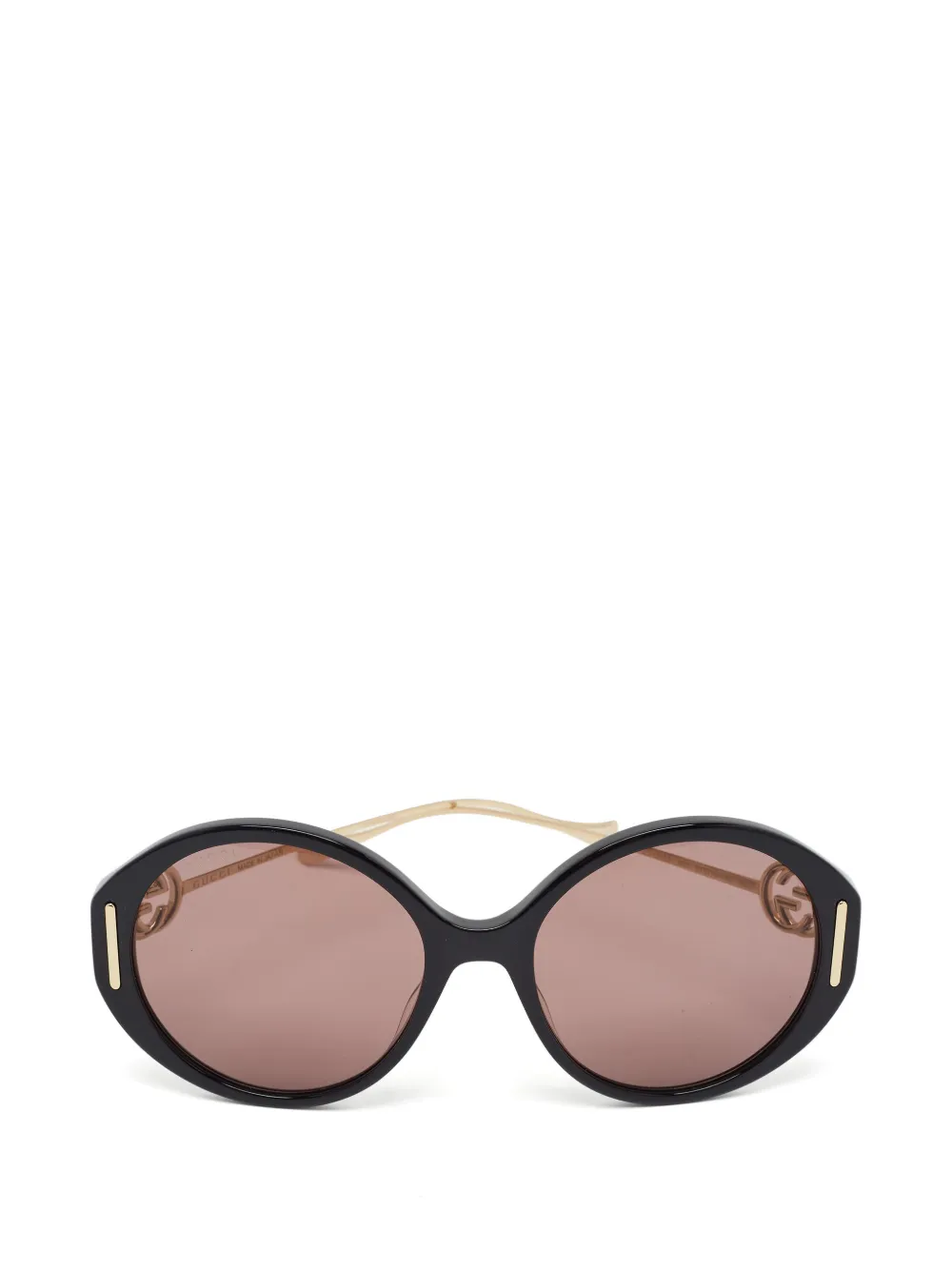 Gucci Pre-Owned Interlocking G round sunglasses - Nero