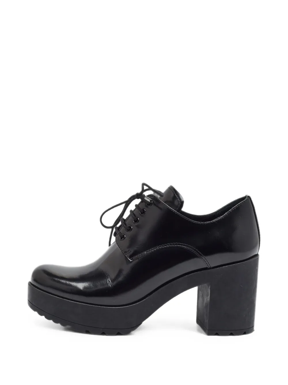 Prada Pre-Owned leather lace-up ankle boots - Schwarz