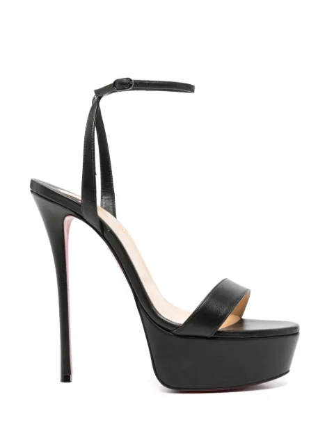 Christian Louboutin Loubi Queen Alta 150 sandaler i læder med hæl