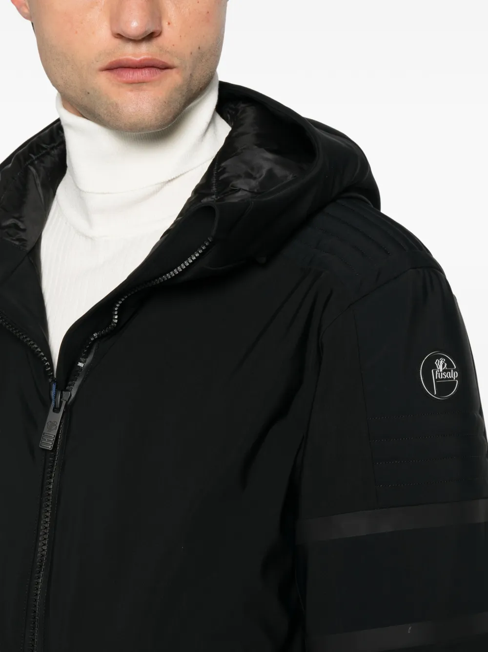 Fusalp Amwo ski-jack met logo-patch Zwart