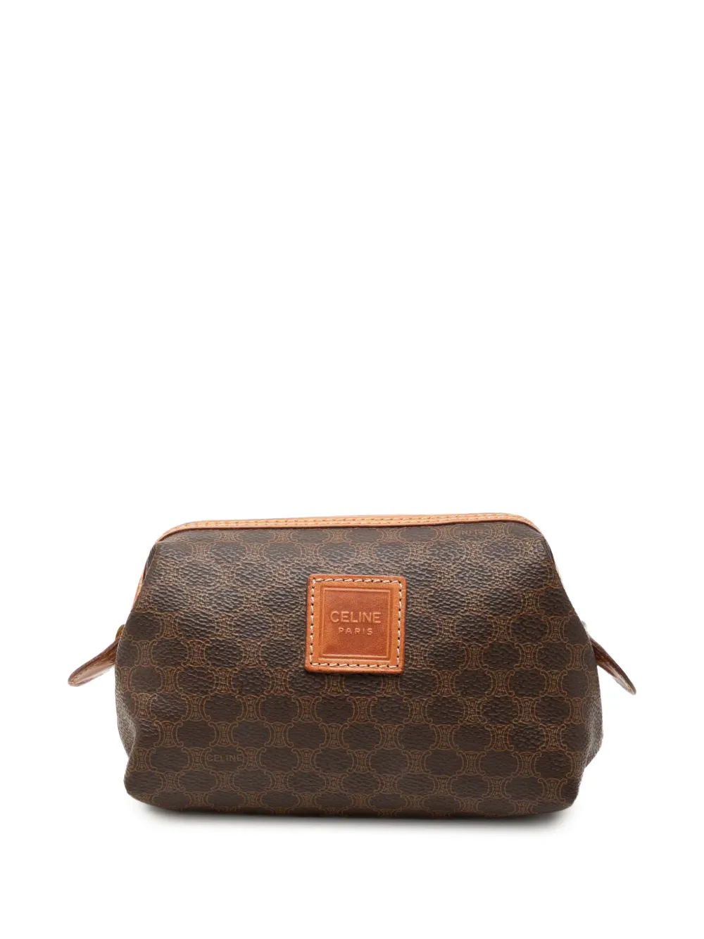 Celine Pre-Owned 20th Century Macadam Coated Canvas pouch - Marrone