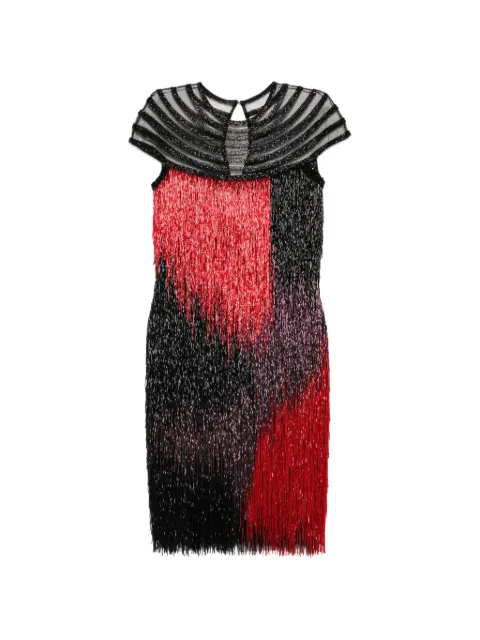 Naeem Khan layered fringe dress