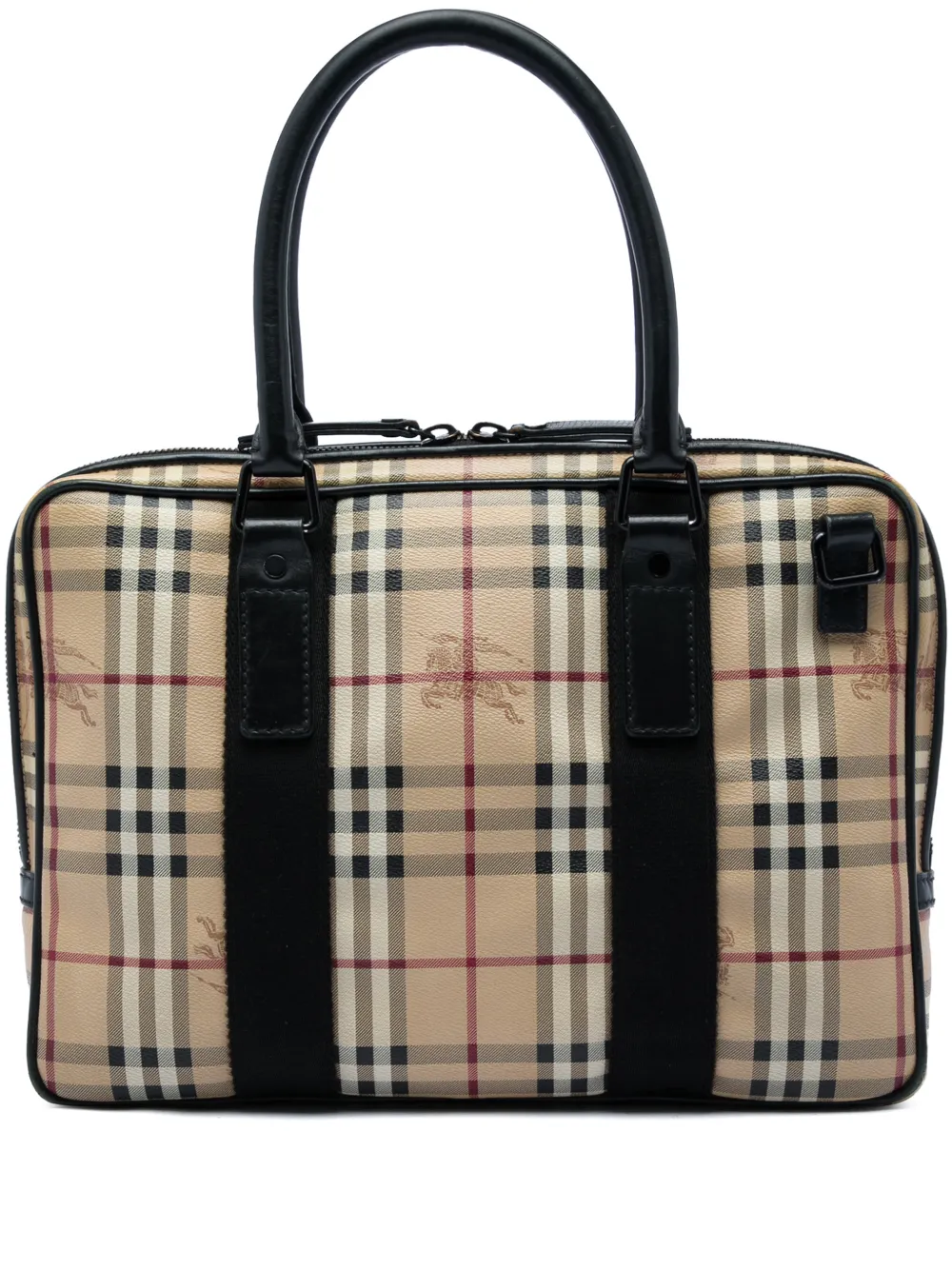 Burberry Pre-Owned 2000-2017 Haymarket Check Coated Canvas business bag - Toni neutri