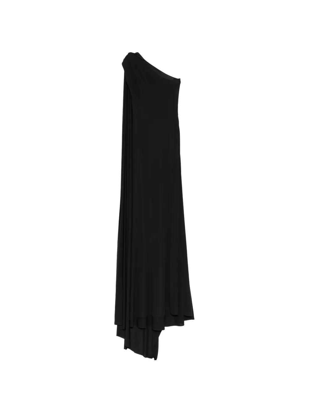 Naeem Khan one-shoulder cape-detail gown - Nero