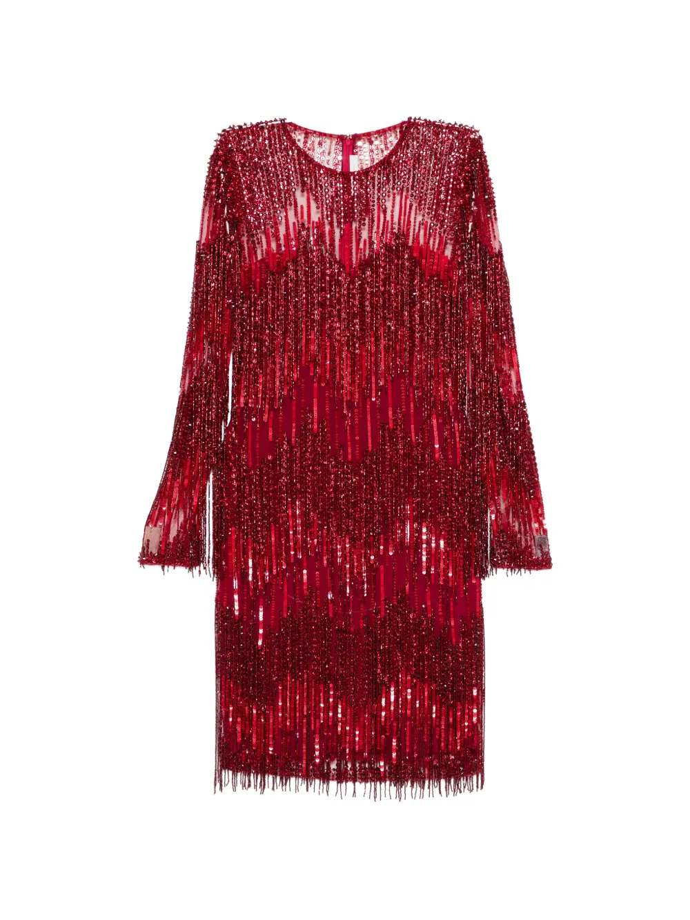 Naeem Khan beaded-fringe dress - Rosso