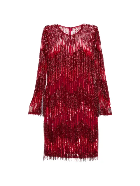Naeem Khan beaded-fringe dress