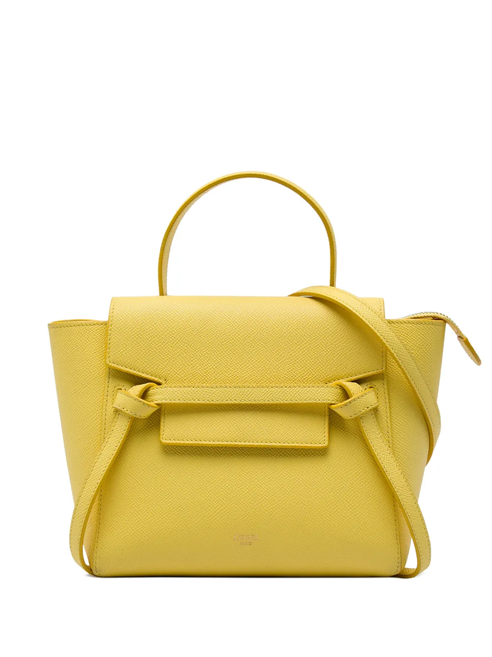 Celine Pre-Owned 2019 Nano Grained Calfskin Belt Bag satchel - Giallo