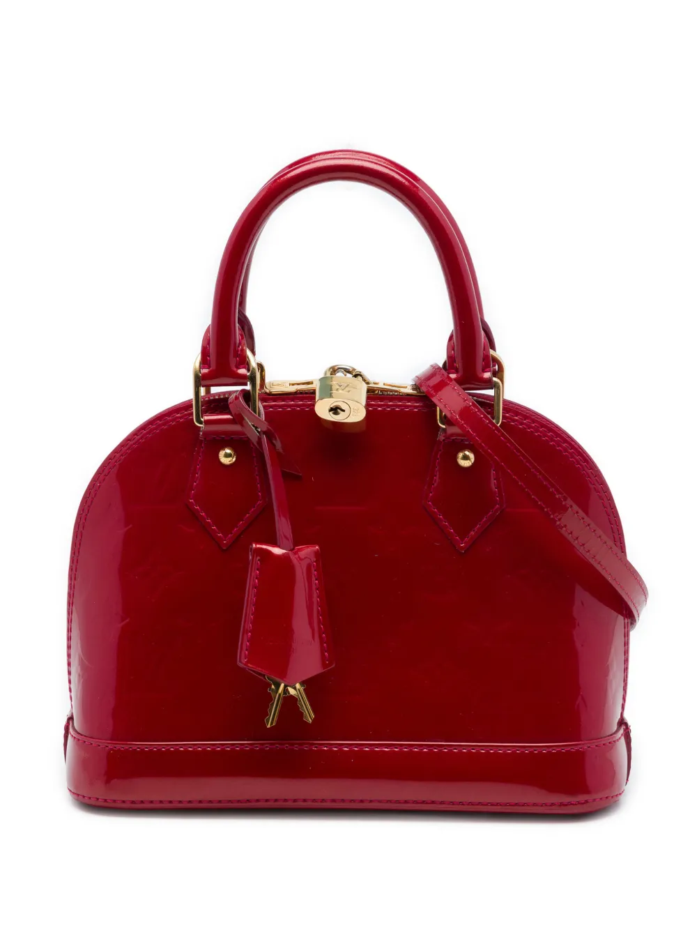 Louis Vuitton Pre-Owned 2012 Monogram Vernis Alma BB Satchel-Tasche - Rot
