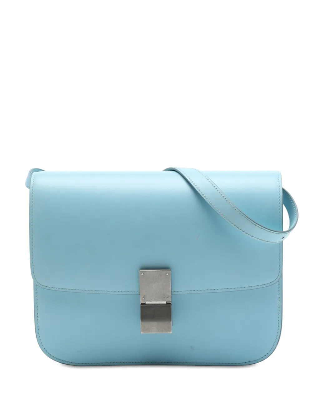 Celine Pre-Owned 2017 Medium Calfskin Classic Box crossbody bag - Blu