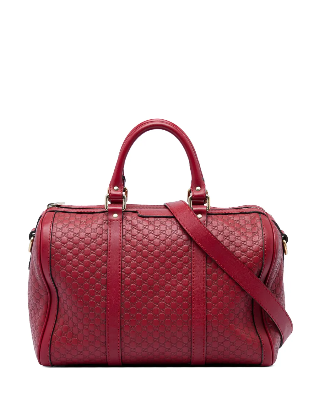 Gucci Pre-Owned 2016-2026 Medium Microguccissima Joy Boston Bag satchel - Rosso