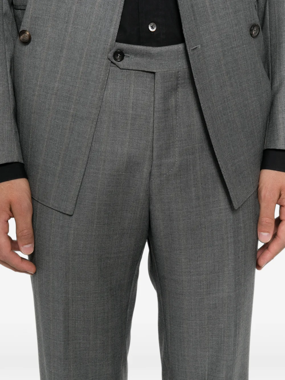 Canali double-breasted pinstripe suit Grijs