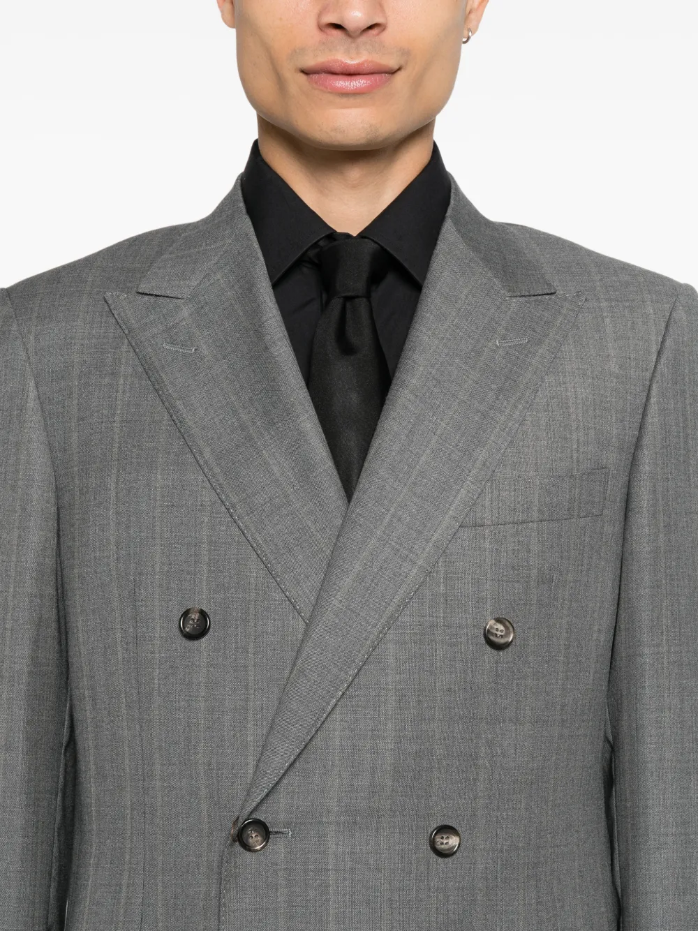 Canali double-breasted pinstripe suit Grijs