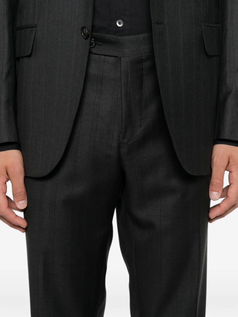 Canali Pak met enkele rij knopen Grijs