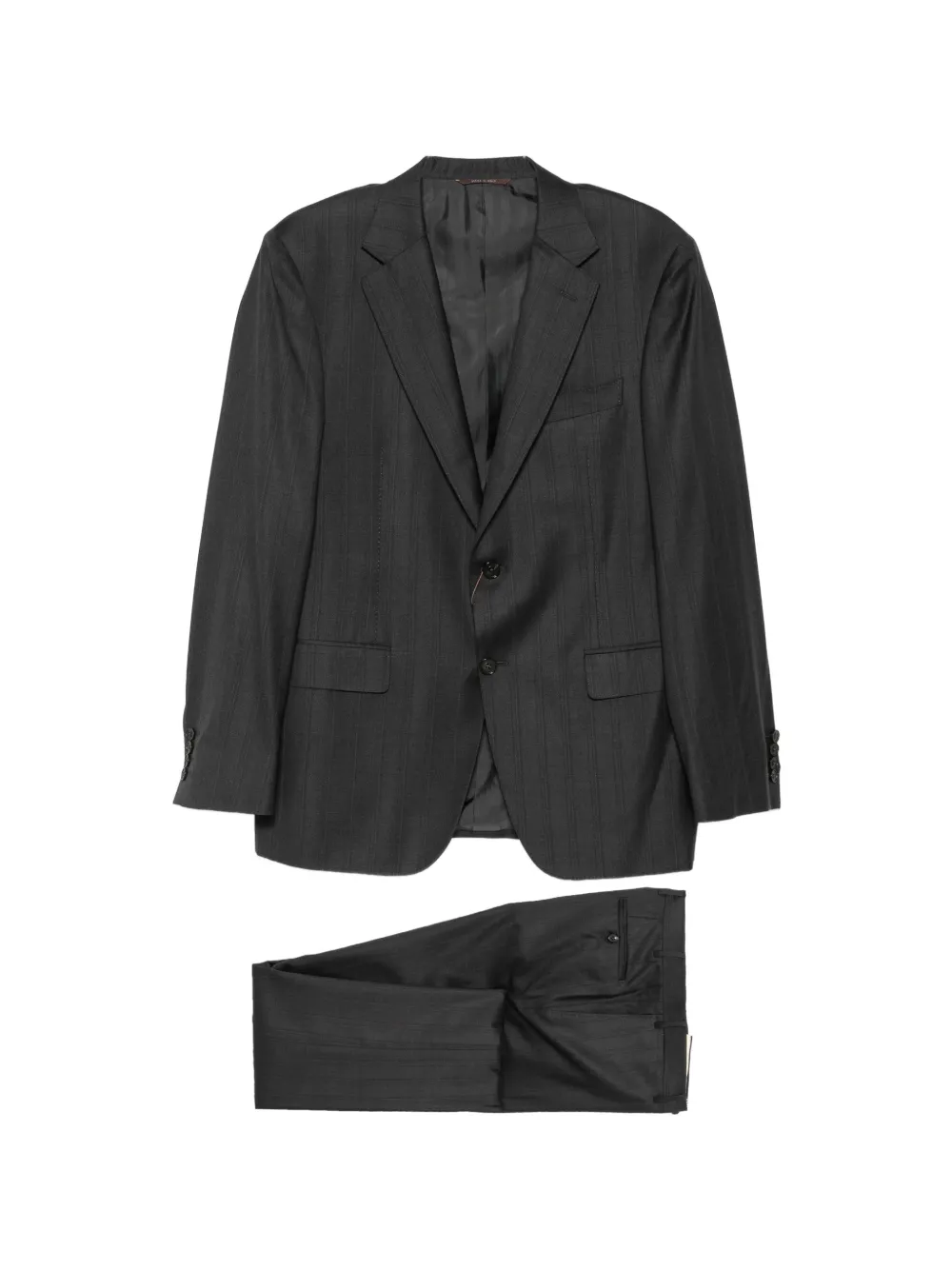 Canali pinstripe-pattern single-breasted suit - Grigio