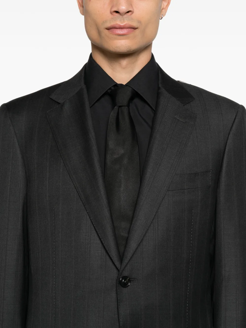 Canali Pak met enkele rij knopen Grijs