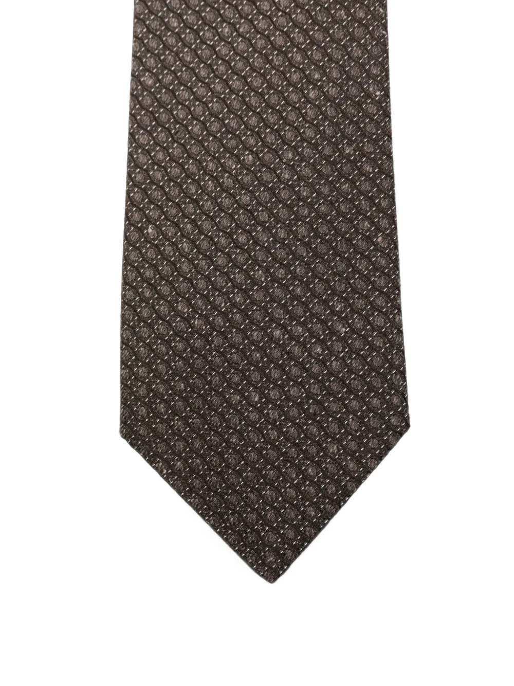 Canali Stropdas met micro-patroon Bruin