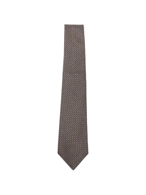 Canali micro-pattern silk tie