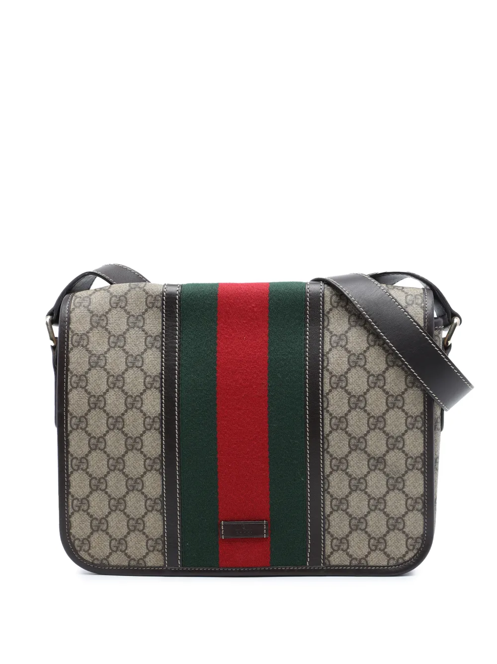 Gucci Pre-Owned 2016-2026 GG Supreme Web crossbody bag - Toni neutri
