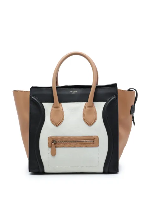 Celine Pre-Owned 2011 Mini Tricolor Calfskin Luggage tote bag