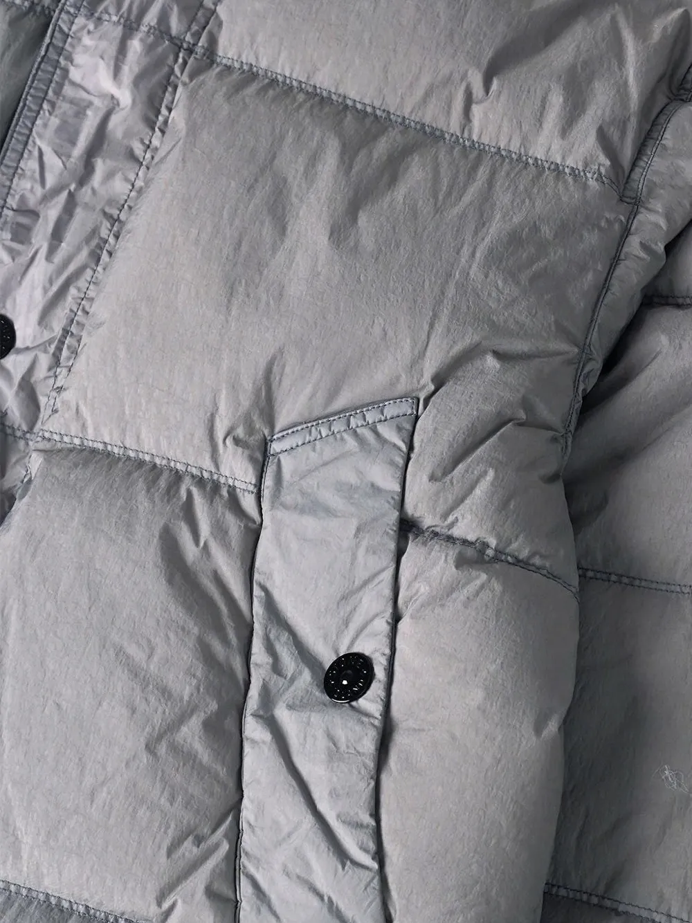 Stone Island Crinkle Reps NY gewatteerd jack Grijs