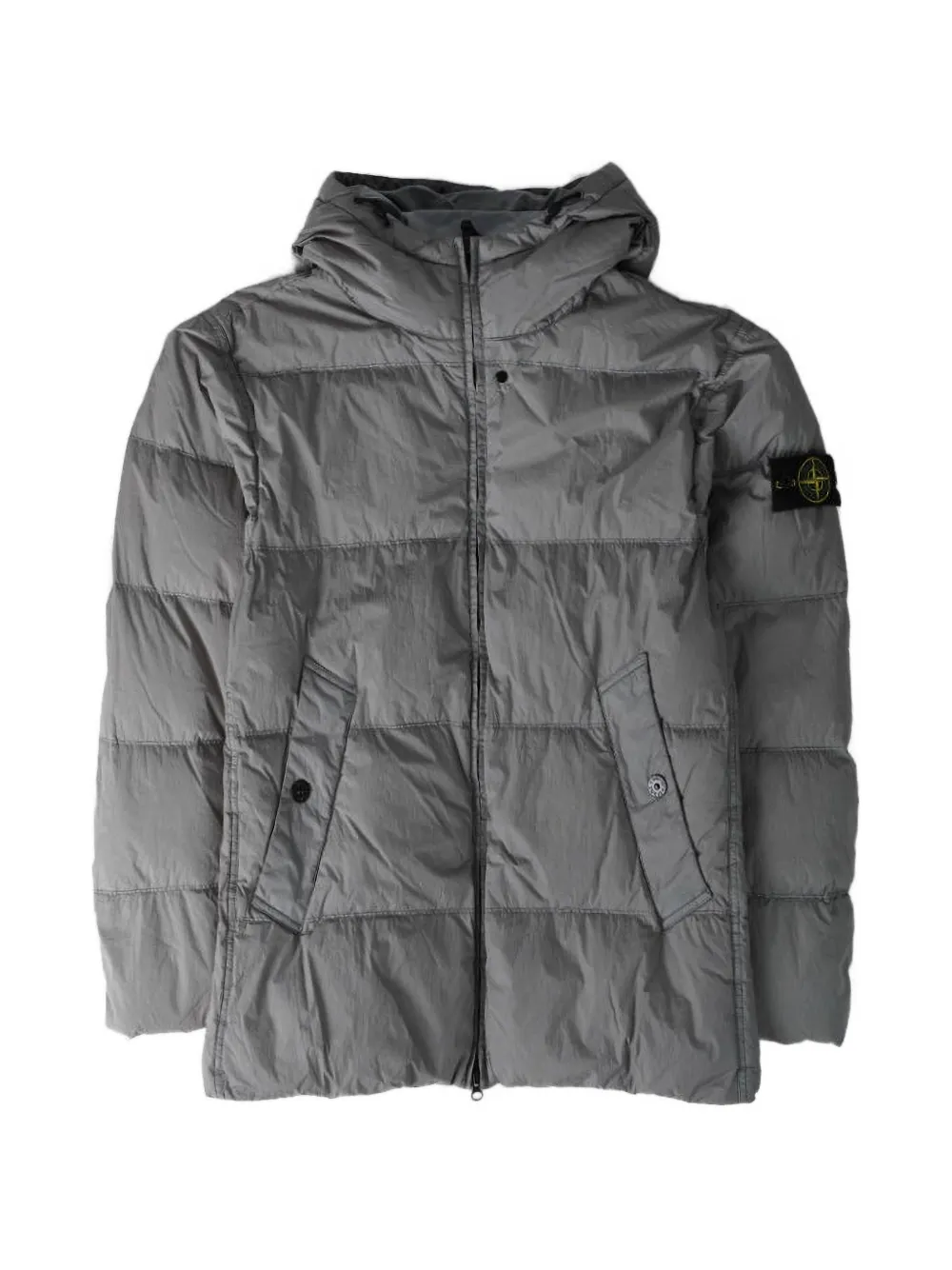 Stone Island Crinkle Reps NY hooded jacket - Grigio