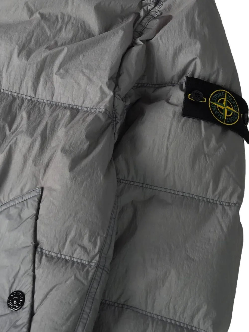 Stone Island Crinkle Reps NY jack met capuchon Grijs