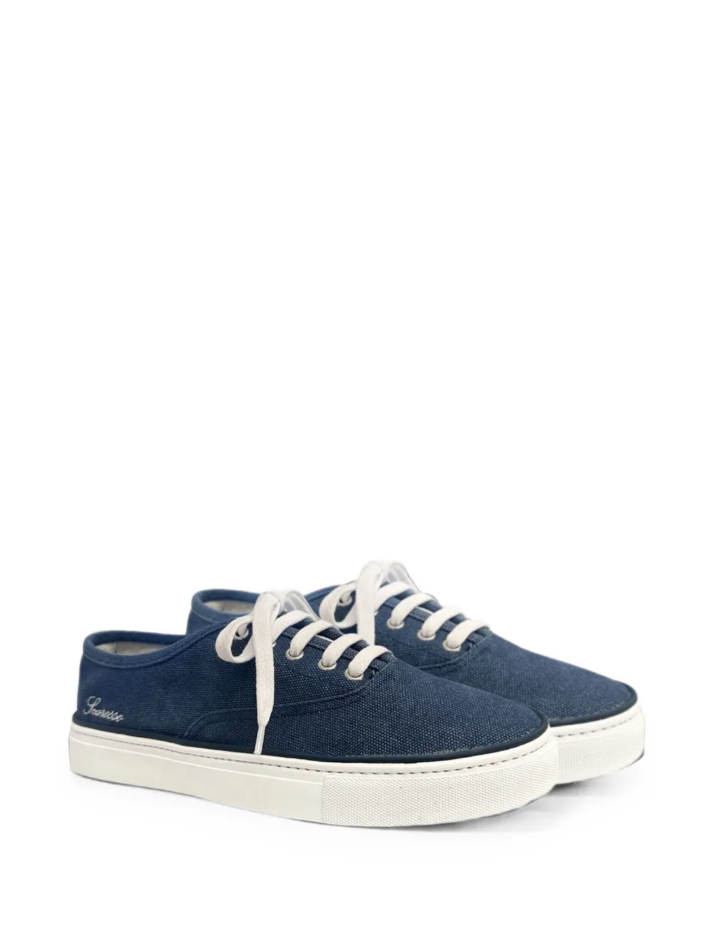 Scarosso Sirio Drill katoenen sneakers Blauw