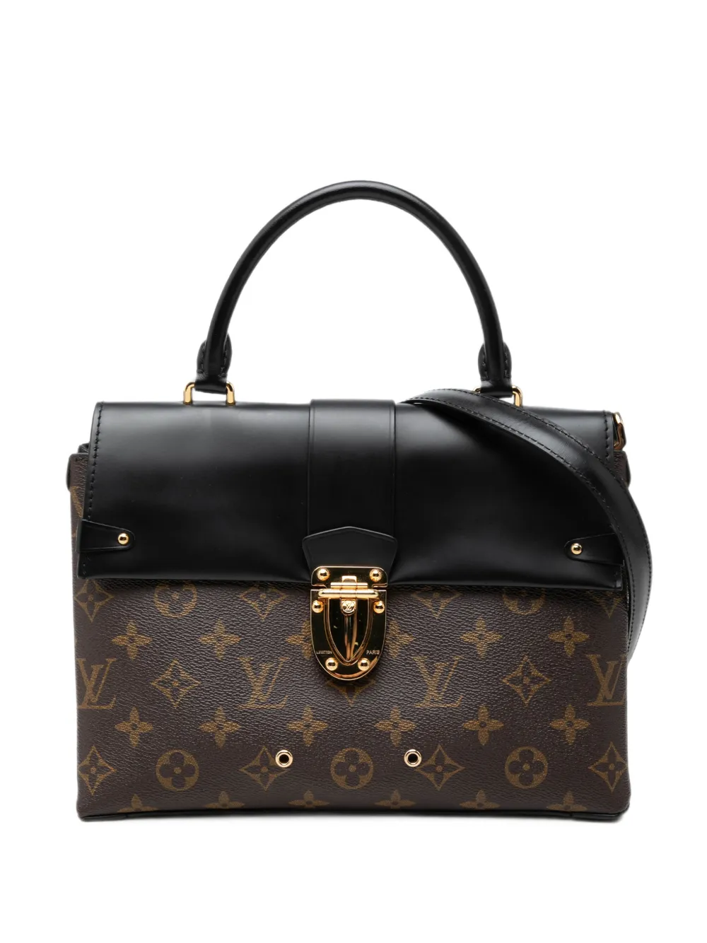 Louis Vuitton Pre-Owned Borsa a tracolla MM con manico, monogramma e battente 2016 - Marrone