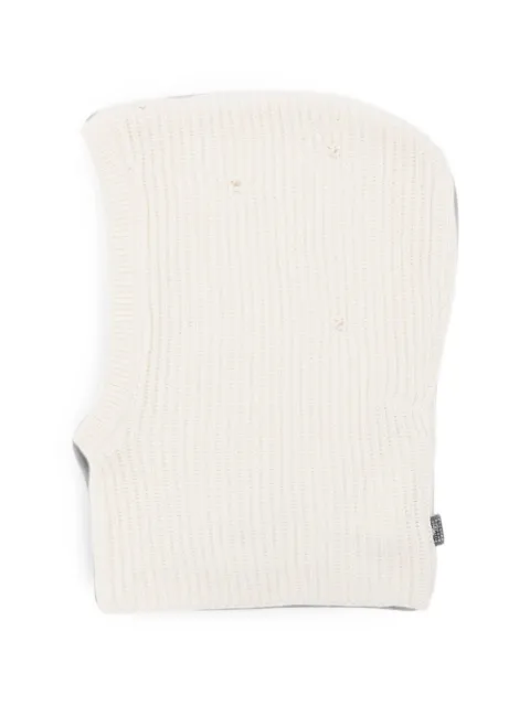 MM6 Maison Margiela Kids distressed ribbed-knit balaclava