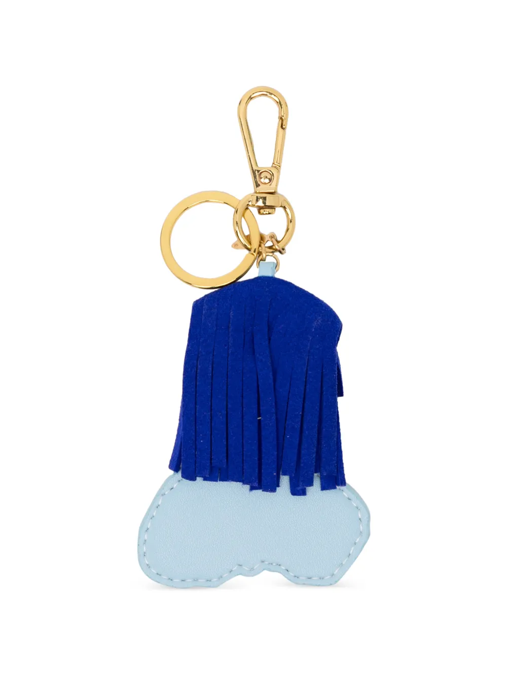 Marni Kids Sleutelhanger met bloemenprint en franje Blauw