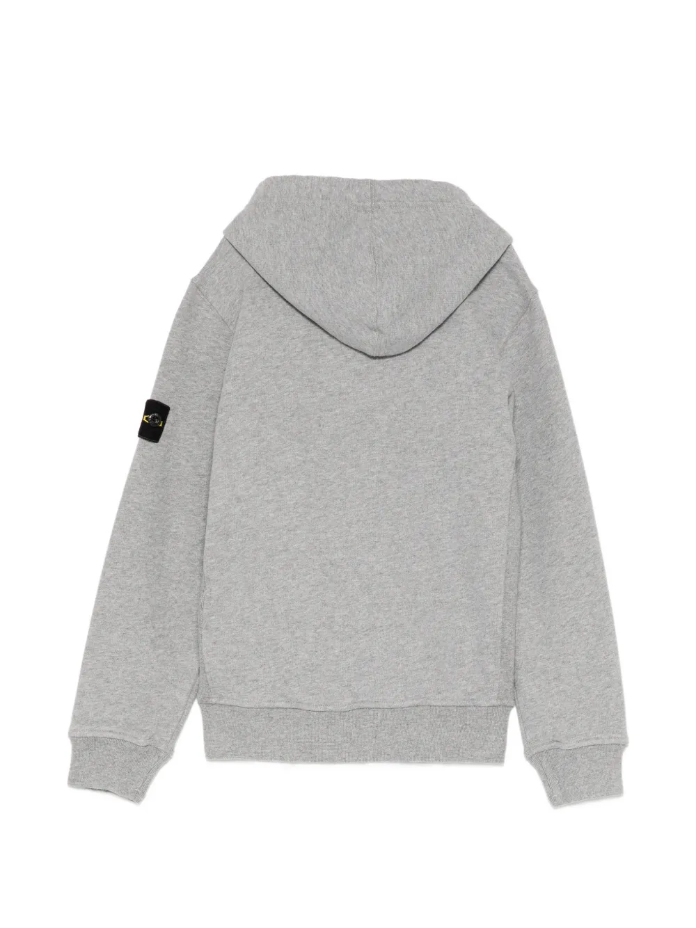 Stone Island Junior logo-patch hoodie Grijs