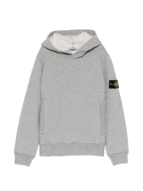 Stone Island Junior hoodie con parche del logo