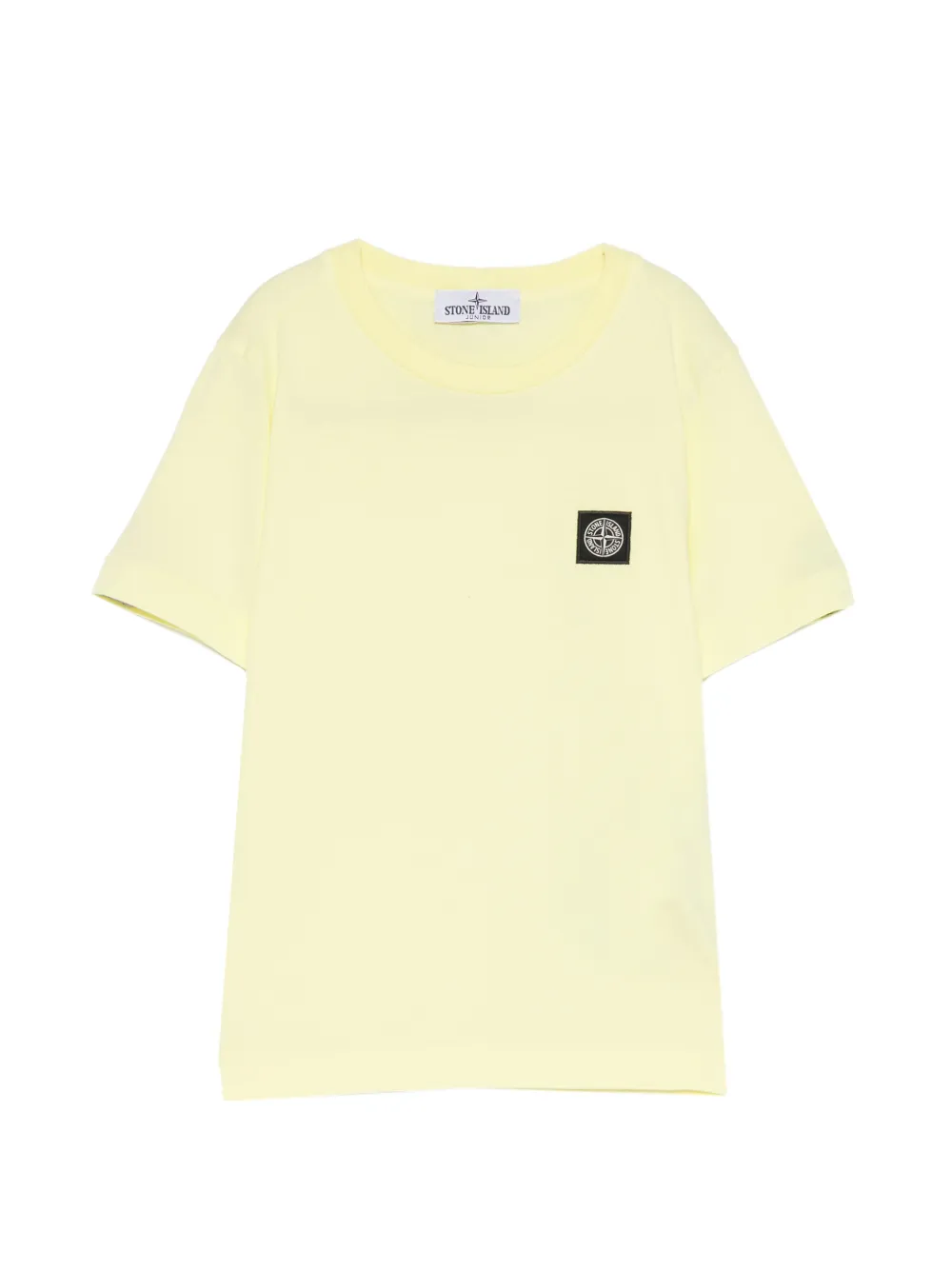 Stone Island Junior logo-patch T-shirt - Giallo